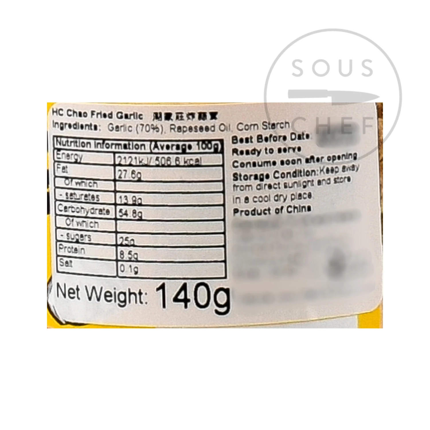 House Of Chao Crispy Fried Garlic 140g 4 House Of Chao Crispy Fried Garlic 140g