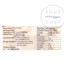 Guangdong White Fungus 80g Ingredients