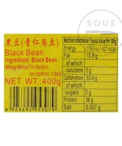 Guangdong Chinese Black Beans 400g Ingredients