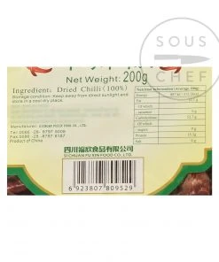 Sichuan Gao Fu Ji Food Co Sichuan Long Dried Chilli 200g Ingredients