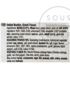 Ingredients Nongshim Kimchi Ramyun Noodles X 20 Packs