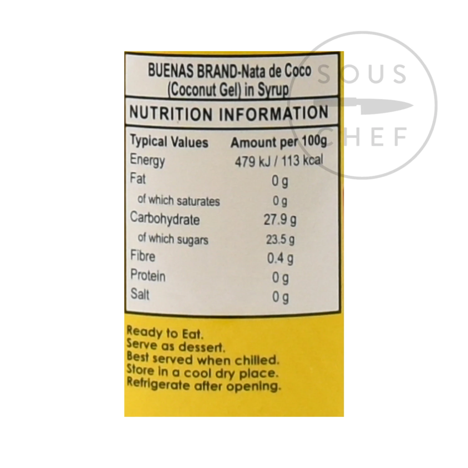 Buenas Coconut Gel 340g Ingredients 4 Buenas Coconut Gel 340g Ingredients