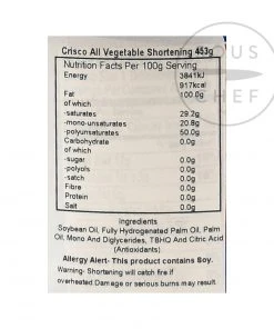 Oil & Vinegar Crisco All-Vegetable Shortening 453g 6 Oil & Vinegar Crisco All-Vegetable Shortening 453g