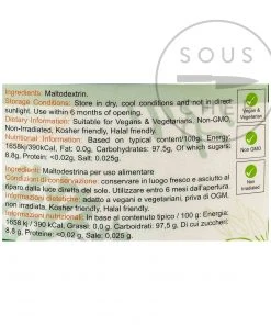 Special Ingredients Maltodextrin 1kg Ingredients