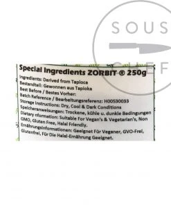 Special Ingredients Ingredients Zorbit 250g