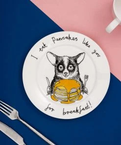 Jimbob Art I Eat Pancakes Like You For Breakfast! Side Plate 20cm Tableware