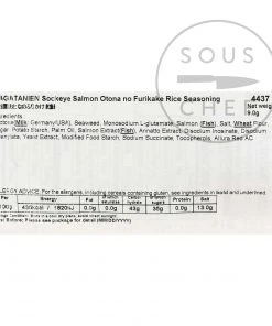 NAGATANIEN Otonano Salmon Furikake Rice Seasoning, 5 Sachets Ingredients