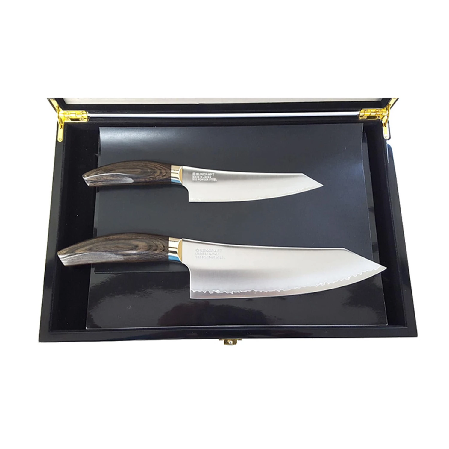 Suncraft Cookware Seki 3 Layer Knife Duo With Wooden Gift Box 3 Suncraft Cookware Seki 3 Layer Knife Duo With Wooden Gift Box