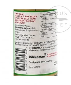 Ingredients Kikkoman Soy Sauce - Less Salt 250ml