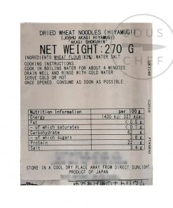 Akagi Dried Hiyamugi Noodles 270g Ingredients