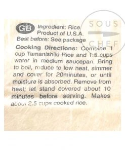 Ingredients Tamanishiki Short Grain Sushi Rice 5kg