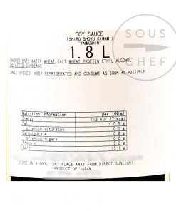 Yamashiki White Soy Sauce - Yamashin Shiro Shoyu 1.8l Ingredients