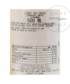 Ingredients Kikkoman Usukuchi Shoyu - Light Soy Sauce 500ml