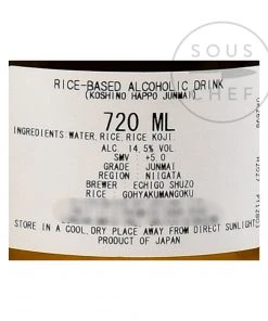 Echigo Koshi No Happou Junmai 720ml Ingredients