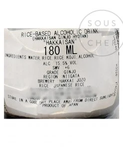 Hakkaisan Ginjo Hyotanbin Sake 180ml Ingredients 6 Hakkaisan Ginjo Hyotanbin Sake 180ml Ingredients