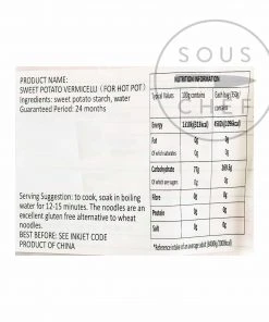 Ingredients Fish Well Brand Sweet Potato Vermicelli For Hotpot