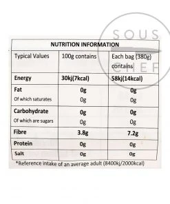 Fish Well Brand Konjaku Ingredients
