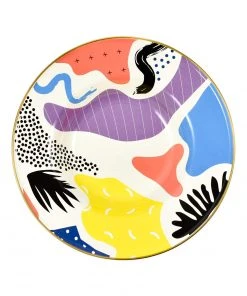 Kapka Abstract Enamel Large Serving Dish 30cm Enamel - Kapka