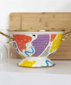 Kapka Abstract Enamel Colander 22cm Cookware