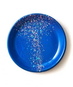 Kapka Enamel - Kapka Splatter Fest Enamel Side Plate Cobalt Blue 16cm