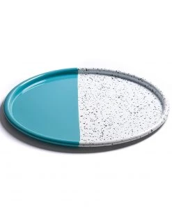 Kapka Colour Pop Enamel Tray Turquoise 32cm