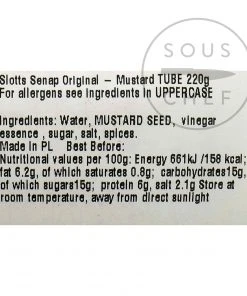 Slotts Original Swedish Mustard Tube 220g Ingredients