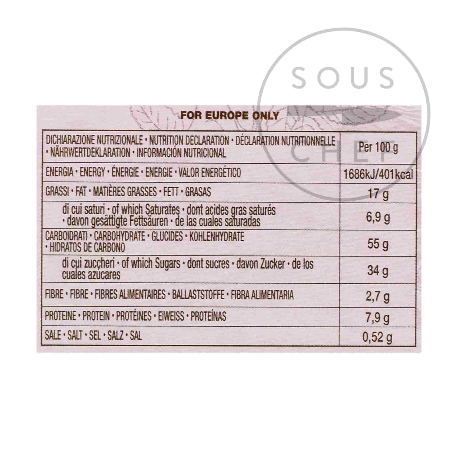 Loison Classic Filone 450g Ingredients 7 Loison Classic Filone 450g Ingredients