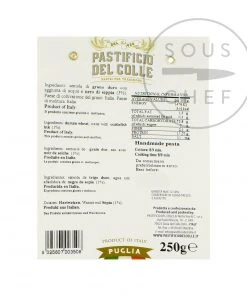 Pastificio Del Colle Squid Ink Striped Sombreroni 250g