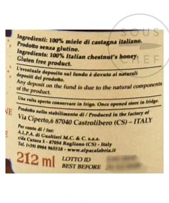 Alpa Italian Chestnut Honey 300g Ingredients