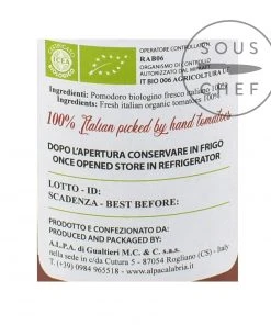 Alpa Tinned Tomatoes & Veg Organic Tomato Passata 430g