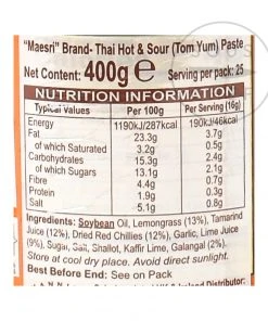Mae Sri Tom Yum Paste 400g