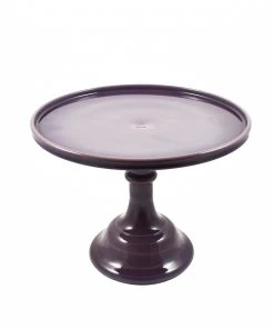 Professional Patisserie Supplies Mosser Glass Aubergine Milk Glass Cake Stand 10"