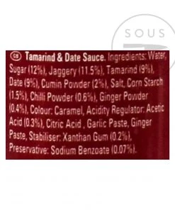 Natco Ingredients Tamarind & Date Sauce 340g