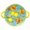 Ceramiche Toscane Hand Painted Centrepiece Dish - Pomegranates & Lemons 35cm Tableware
