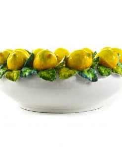 Ceramiche Toscane Handmade Tuscan Lemon Bowl 35cm Tableware