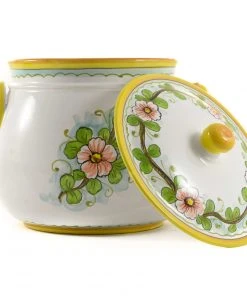 Ceramiche Toscane Pomegranate-Painted Terracotta Cooking Pot 20cm Cookware