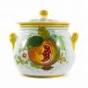 Ceramiche Toscane Pomegranate-Painted Terracotta Cooking Pot 20cm Cookware 2 Ceramiche Toscane Pomegranate-Painted Terracotta Cooking Pot 20cm Cookware