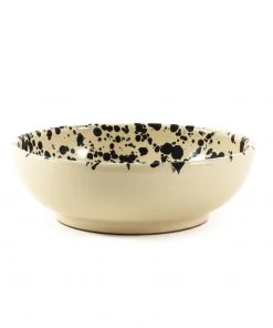 Puglia Handmade Puglia Black Splatter Bowl 19cm