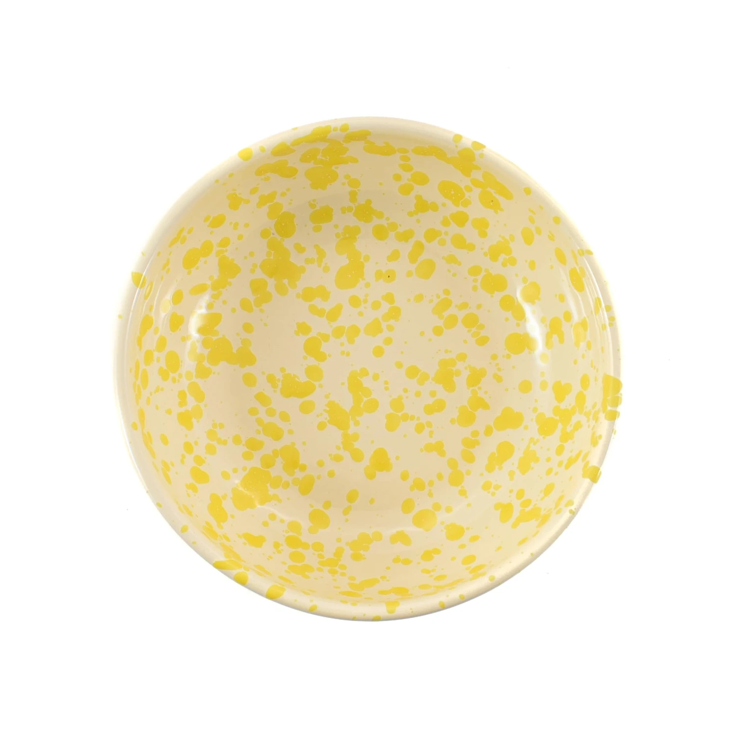 Puglia Handmade Tableware Puglia Yellow Splatter Bowl 19cm 4 Puglia Handmade Tableware Puglia Yellow Splatter Bowl 19cm