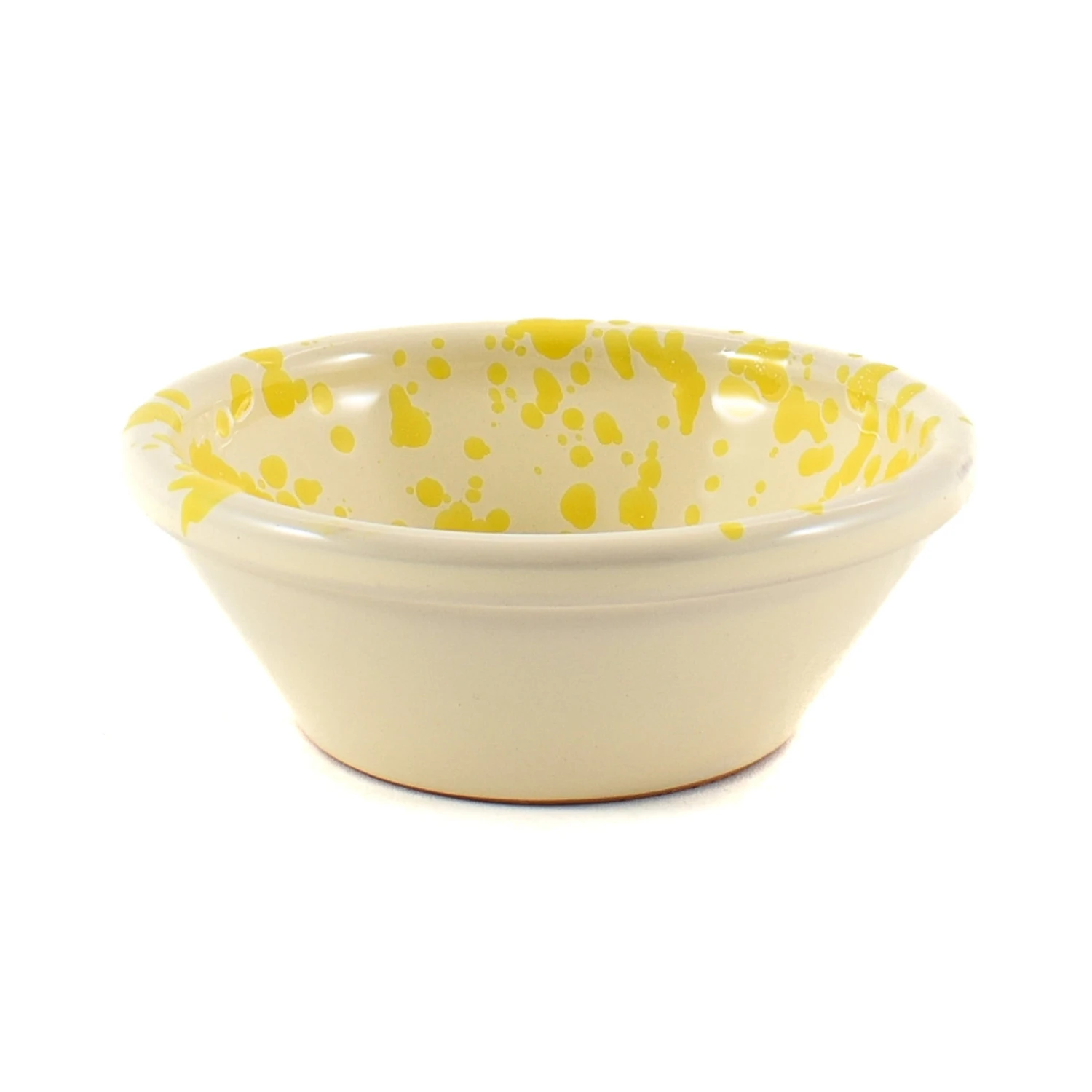 Puglia Handmade Tableware Puglia Yellow Splatter Bowl 12cm 3 Puglia Handmade Tableware Puglia Yellow Splatter Bowl 12cm