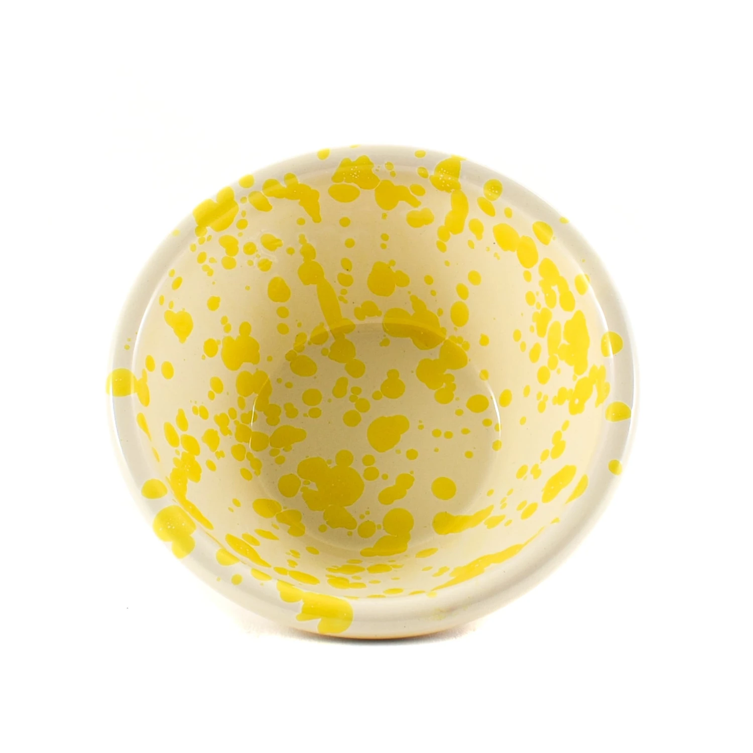 Puglia Handmade Tableware Puglia Yellow Splatter Bowl 12cm 5 Puglia Handmade Tableware Puglia Yellow Splatter Bowl 12cm