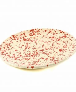 Puglia Handmade Tableware Puglia Red Splatter Dinner Plate 27cm