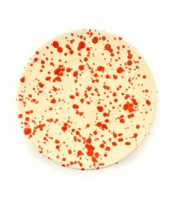 Puglia Handmade Tableware Puglia Red Splatter Side Plate 19cm
