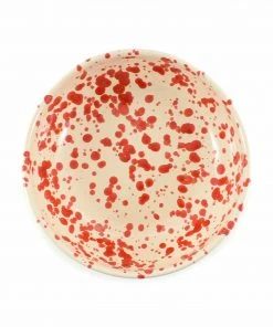 Puglia Handmade Puglia Red Splatter Bowl 19cm Tableware 7 Puglia Handmade Puglia Red Splatter Bowl 19cm Tableware