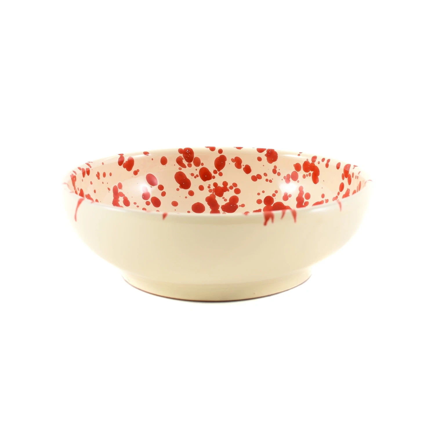 Puglia Handmade Puglia Red Splatter Bowl 19cm Tableware 3 Puglia Handmade Puglia Red Splatter Bowl 19cm Tableware