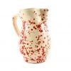 Puglia Handmade Puglia Red Splatter Pitcher