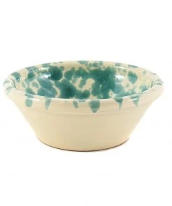 Puglia Handmade Puglia Aquamarine Splatter Bowl 12cm Tableware