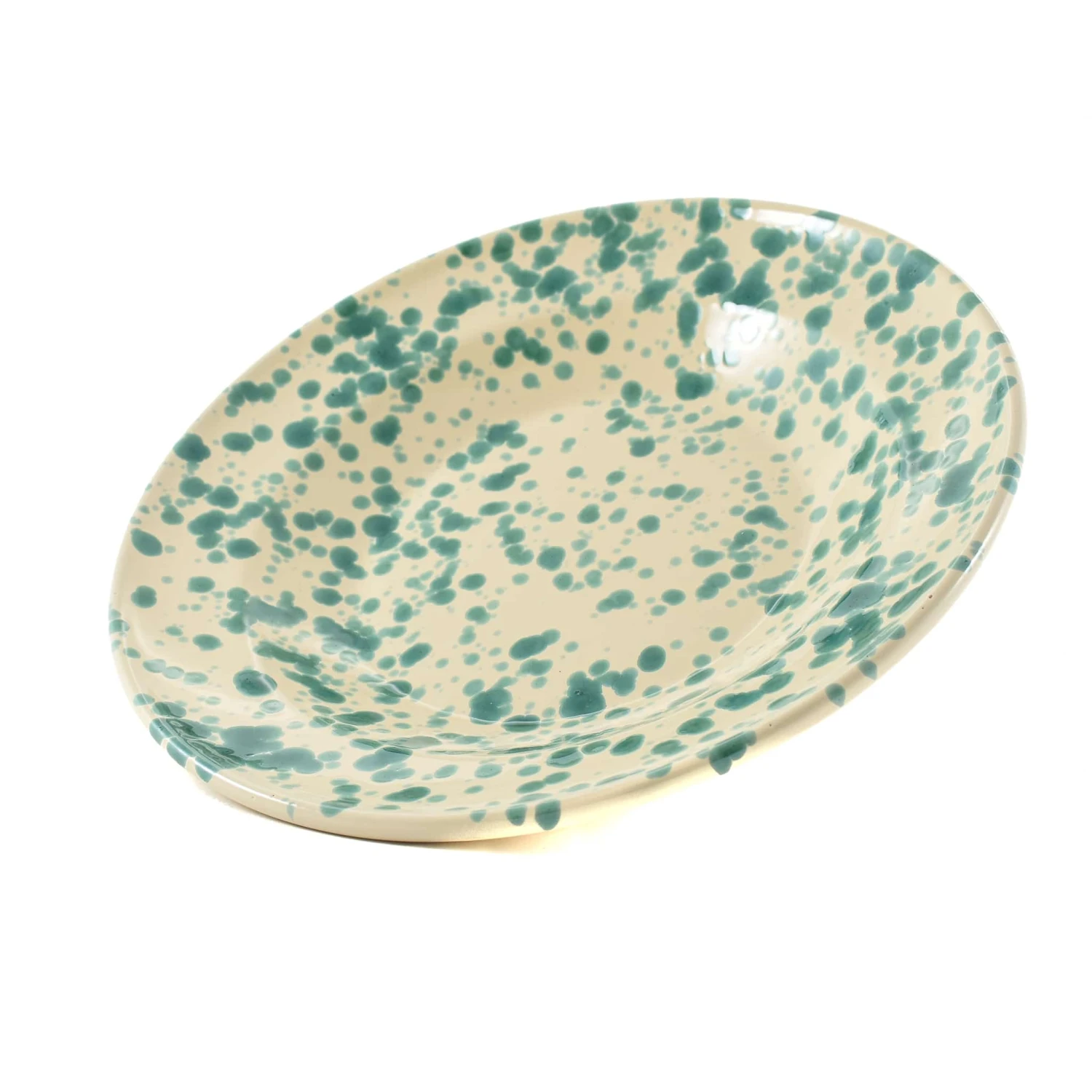 Puglia Handmade Puglia Aquamarine Splatter Pasta Bowl 29cm 5 Puglia Handmade Puglia Aquamarine Splatter Pasta Bowl 29cm