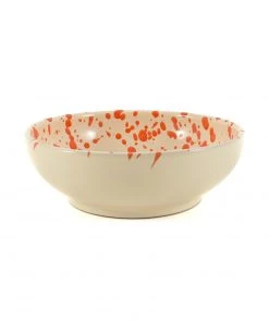 Puglia Handmade Puglia Orange Splatter Bowl 19cm Tableware