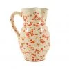 Puglia Handmade Tableware Puglia Orange Splatter Pitcher